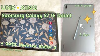 Samsung Galaxy S7 FE Tablet 💚 Mystic Green 128gb 📦  2022 updated OneUI 4  Mitty Lao [upl. by Rialcnis]