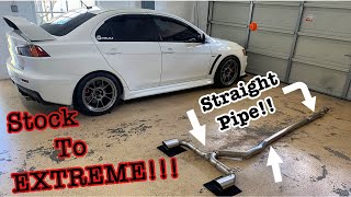 Evo X ETS V3 Extreme Exhaust Install amp Test Pipe [upl. by Cecilio932]