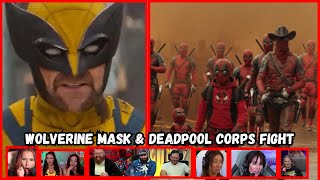 Reactors Reacting to Wolverine Mask amp Deadpool Corps Fight  Deadpool amp Wolverine 2024 [upl. by Nonnair759]