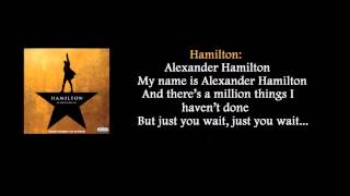 Hamilton  Alexander Hamilton lyrics [upl. by Negrom]