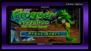 Nintendo Game Boy Advance Frogger Advance The Great Quest Intro  Opening [upl. by Nerraw]