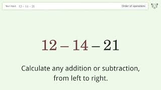 Master Order of Operations Solve 121421 Step by Step [upl. by Anomer841]