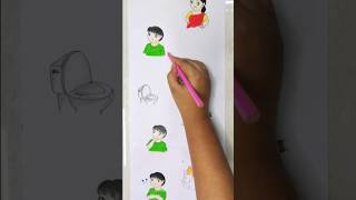 Bengali moms and ghost👻in paper folding art🩷cartooncomedyshortsartforyoubtsfunnydrawinglike [upl. by Shien]