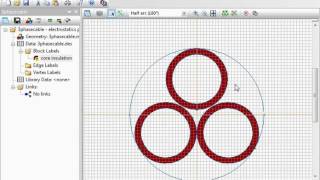 QuickField Sample Electrostatic simulation of 3 phase cable [upl. by Srednas567]