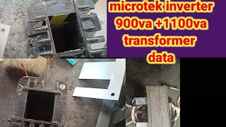 microtek inverter 900va1100va transramer winding data [upl. by Ibbison]