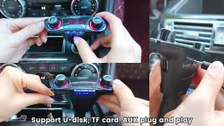 KEZAYLIHAN Bluetooth Wireless Car FM Transmitter Charger SOUND TEST amp INSTALLATION [upl. by Ardaid]