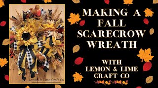 Making a Fall Scarecrow Wreath [upl. by Sitrik641]