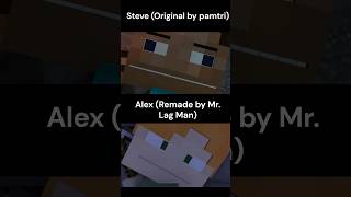 Minecraft In A Nutshell Steve and Alex Comparison minecraft shorts [upl. by Elleval]