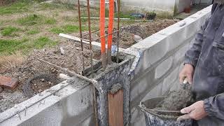 Concrete Pillar Pour Avoiding the Dreaded Honeycombing [upl. by Wallie]