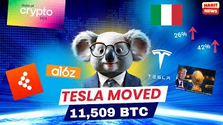 Crypto Chaos Trump’s Token Flop Tesla’s BTC Move amp a16z’s Hot Report [upl. by Rettke230]