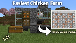 Easiest Chicken Farm Tutorial For Minecraft Bedrock Edition 121 MCPEXboxPS4Nintendo switch [upl. by Eadie]