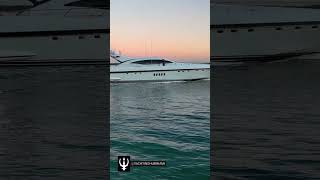 Mangusta 108 yacht heading to Key Biscayne yachtlifemiami [upl. by Lienad]