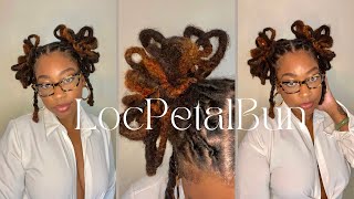 Loc Petal Buns on Thick Locs [upl. by Sido]