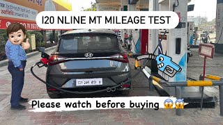 I20 nline mileage test ⛽️  nline turbo manual का सच 🥵 [upl. by Aracat]