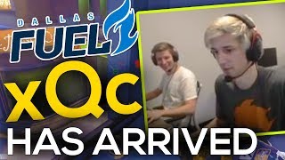 xQc FIRST game at the OWL Offices Duo with Custa [upl. by Oletta267]