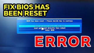 FIX Bios has been reset error [upl. by Josie554]