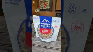 Beef Stroganoff from Mountainhouse freeze dried meal food walmart mre [upl. by Elocin]