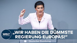 „Wie bescheuert ist das denn Wir haben die dümmste Regierung Europas“ WAGENKNECHT teilt aus [upl. by Isej82]