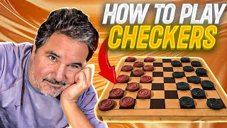 How To Play Checkers For Beginners SUPER SIMPLE Lesson Draughts [upl. by Hinze]