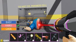 HARD MODE  Play with ITEMS in Barry Prison Run Roblox obby [upl. by Eelegna]