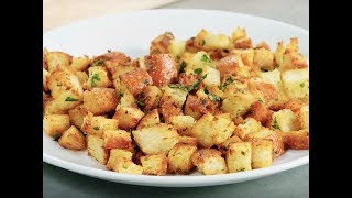 Andrew Zimmern Cooks Garlic amp Herb Croutons [upl. by Lesli]