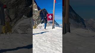 Here I am at the top of the Europe 😁😍🇨🇭❤️ jungfraujoch switzerland jungfrau [upl. by Aveer]