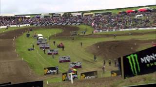 Valentin Guillod vs Pauls Jonass MXGP of Great Britain 2015  motocross [upl. by Aloeda]