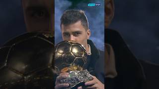 BALLON DOR IN MANCHESTER Rodri paraded the trophy at the Etihad 🏆 PremierLeague BallondOr Rodri [upl. by Ojoj562]