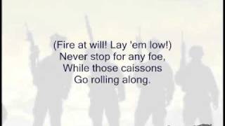 The Caisson Song Original US Army Song  Singalong with Lyrics [upl. by Goddord]