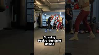 Boxing  Sparring  Peek a boo style combo shorts boxing combo peekaboo sparring [upl. by Ligetti784]