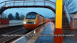 Seeing the Network Rail PLPR test train in some dreich weather [upl. by Meelas]