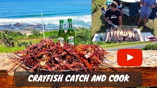 CRAYFISH CATCH AND COOK South Africa Kreef Braai [upl. by Ahtiek]