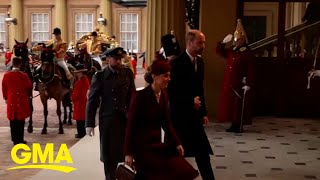 Kate Middleton joins Prince William at ceremonial welcome for Qatari state visit [upl. by Tsyhtema639]