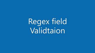 Regex field Validation in ChronoForms7 [upl. by Anesusa]