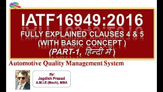 IATF 169492016 Part1 Full Explained Clauses 4 amp 5 हिन्दी में [upl. by Annahsohs]