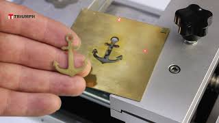 wobble laser cutting brass 1mm，50W fiber laser marking mchine 2022 [upl. by Gault]