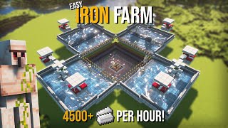 Minecrafts BEST IRON FARM 1202  NEW UPDATE  70 Stacks PER HOUR [upl. by Innavoij]