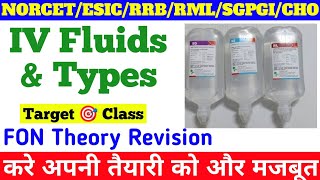 IV Fluids amp Types of IV Fluids with Example हिंदी में  Most Important Question Fluids Nursing [upl. by Shermie433]