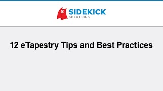 12 eTapestry Tips and Best Practices [upl. by O'Rourke]