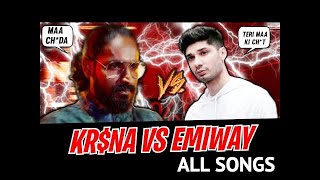 EMIWAY BANTAI AND KRNA  DISS SONGS BATTLE  ALL TRACKS COMPILATION  KRNA VS EMIWAY ALL SONGS [upl. by Attej]