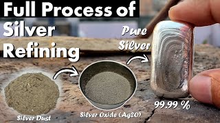 How to purify 999 silver from scrape999 silver refiningAdamjewellery [upl. by Ajidahk]