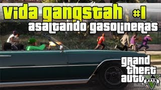 GTA V  Como Asaltar tiendas y obtener dinero  Vida Gangstah 1 [upl. by Ahsinnek756]