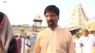 Cricketer Krishnamachari Srikkanth At Tirumala Darshan [upl. by Norm]