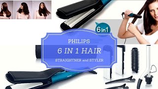 How girls Curl their Hair with a Straightener Philips 6 in 1 hair Straightner and Styler [upl. by Nerraf]