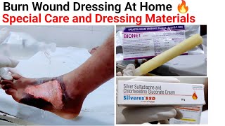 BURN WOUND DRESSING  जले घाव कि पट्टी  Dressing at home  3 easy steps  Diet and care at home [upl. by Nissie]