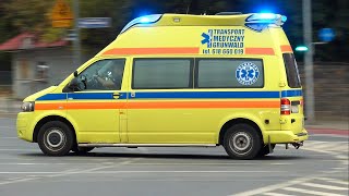 Alarmowo PO 1VX15  Ambulans VW T5  Transport Medyczny Grunwald [upl. by Engleman]