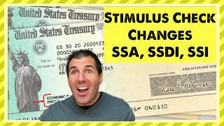 5 Major Stimulus Check Changes  Social Security SSDI SSI Seniors Low Income [upl. by Ardnuas684]