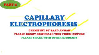 Capillary ElectrophoresisElectrophoretic MobilityInstrumental setupElectroosmotic Flowurduhindi [upl. by June]