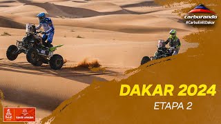 Dakar 2024  Resumen de la etapa 2 Al Henakiyad  Al Duwadimi [upl. by Amilah]