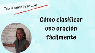 Cómo clasificar una oración [upl. by Raddatz]